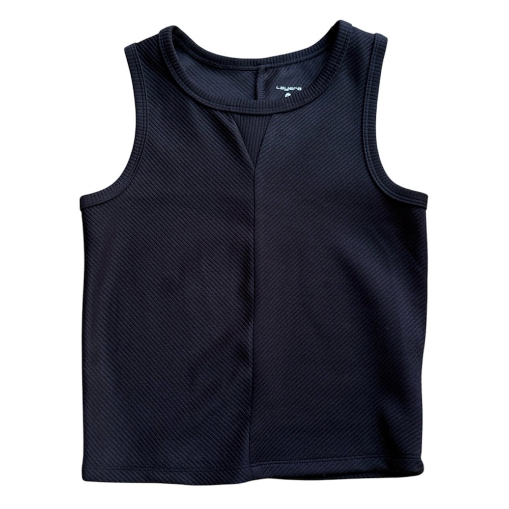 Layer 8 - Ribbed black Tank Top